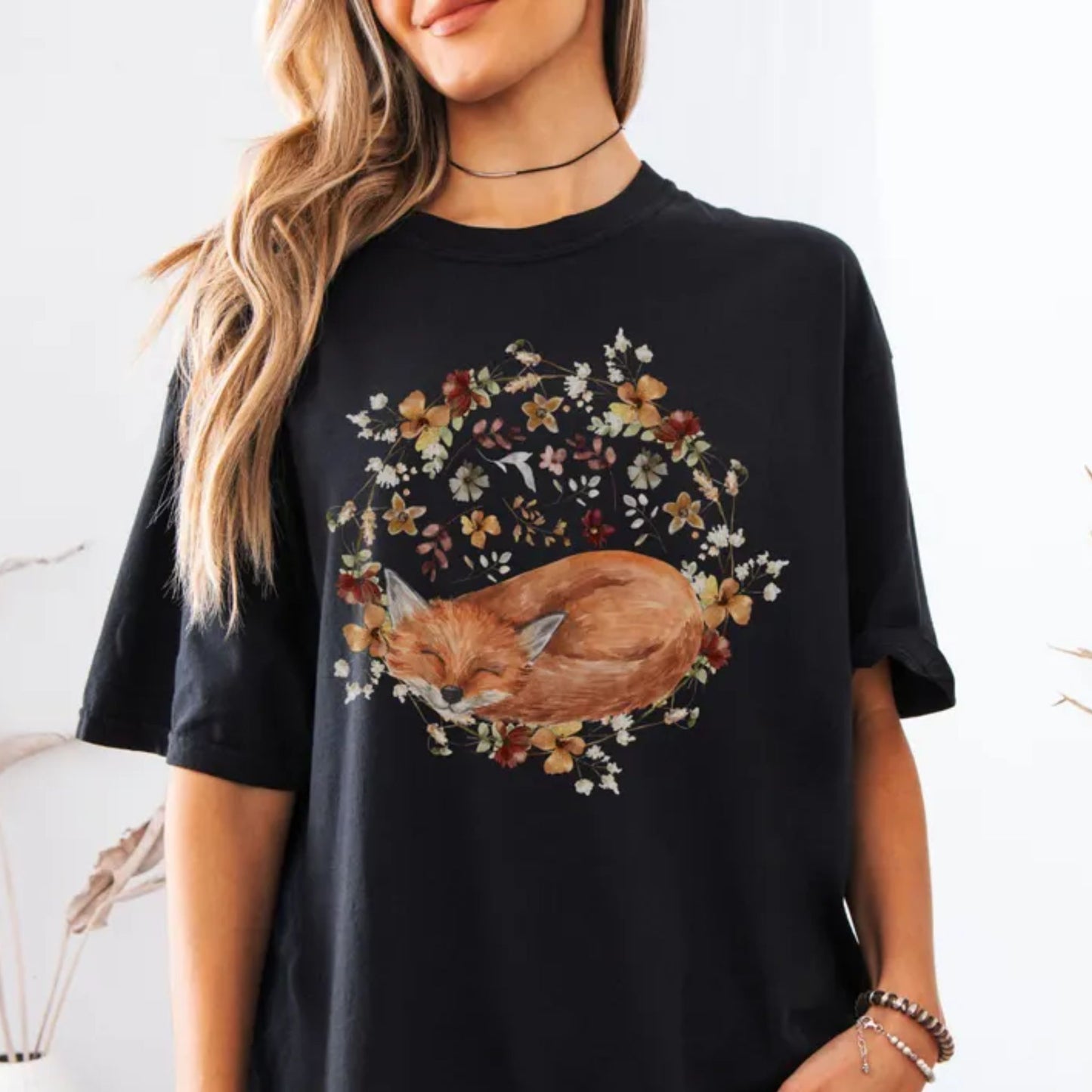 Sleeping Fox Watercolor T-Shirt