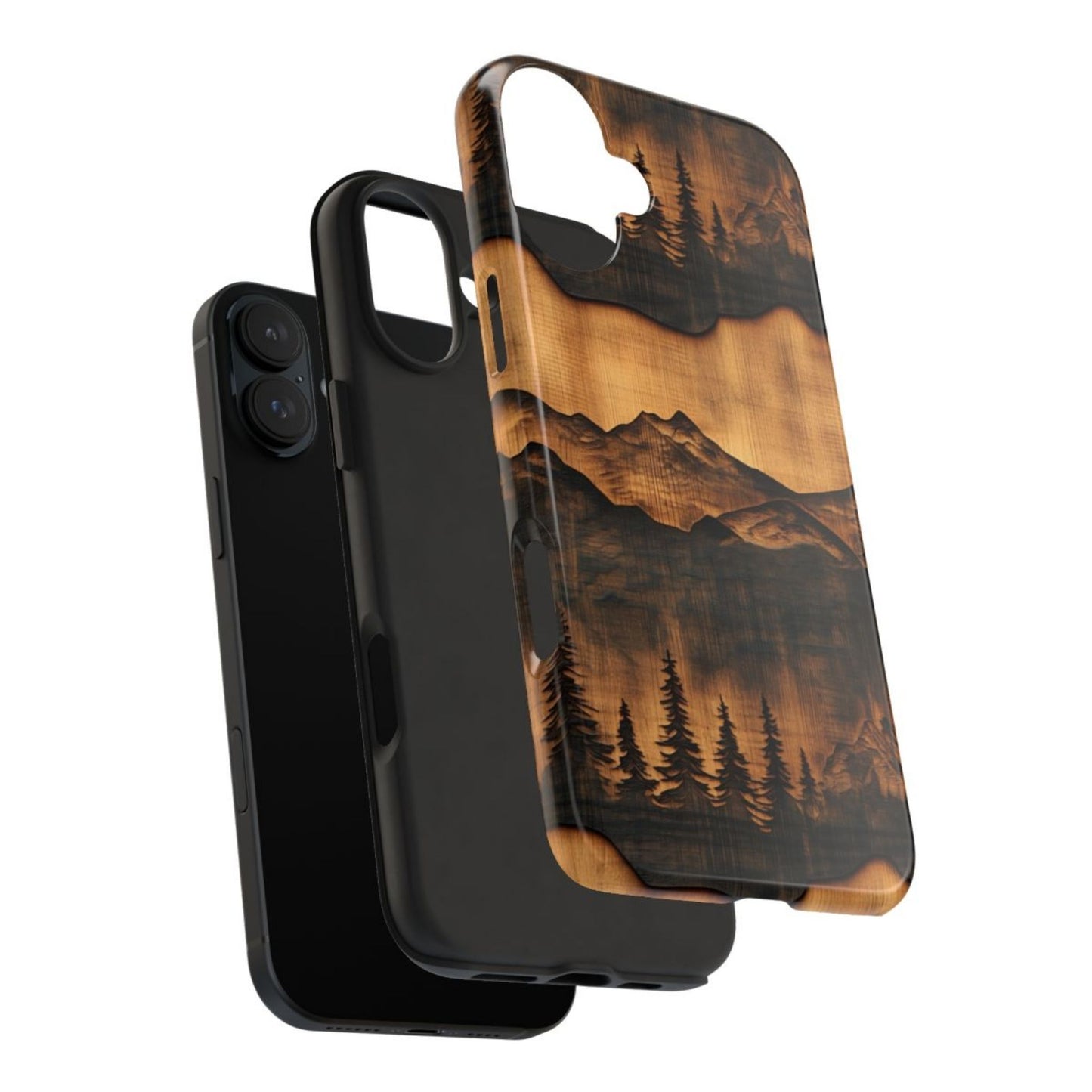 Rustic Mountain Woodgrain Phone Case