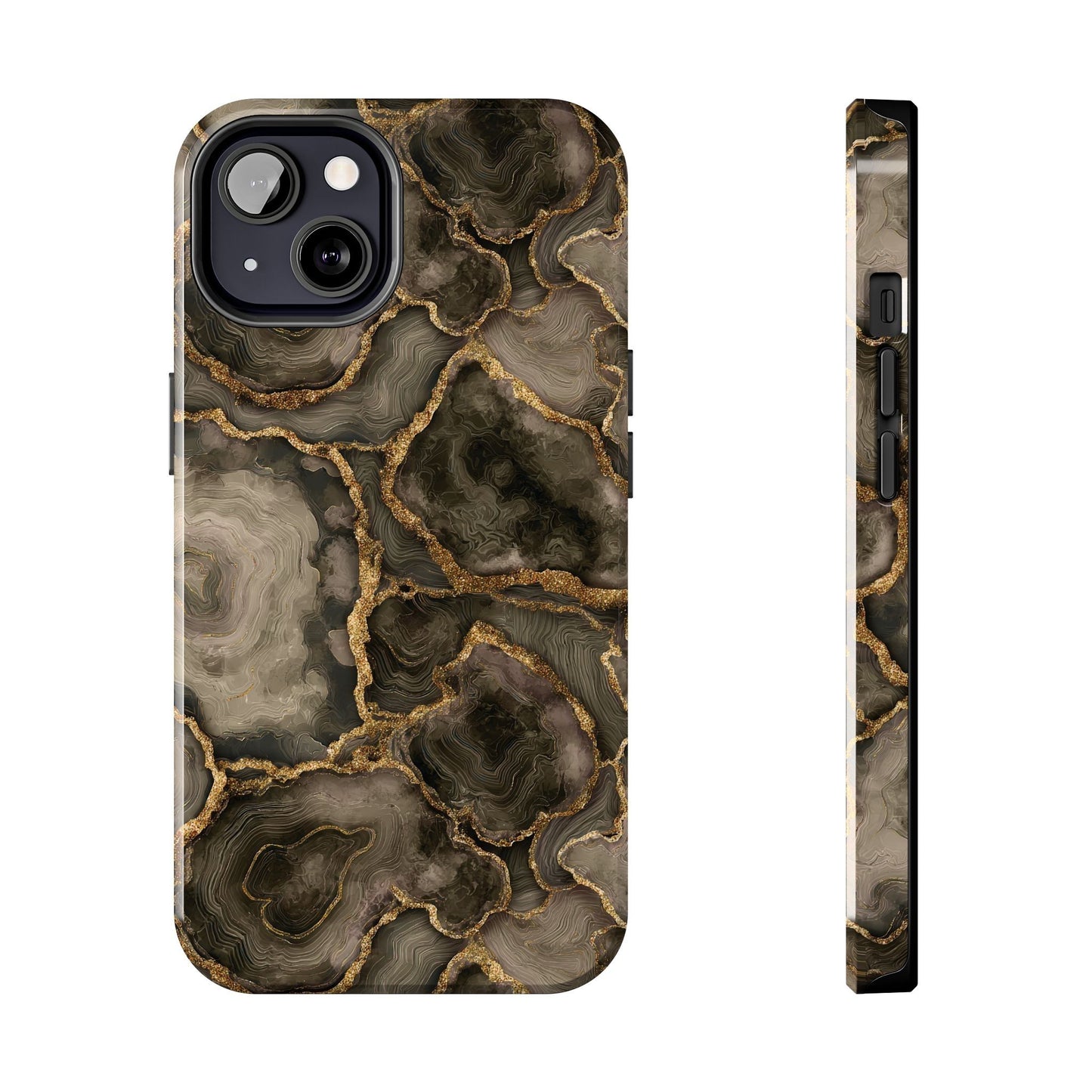 Brown Gold Agate Tough Phone Case