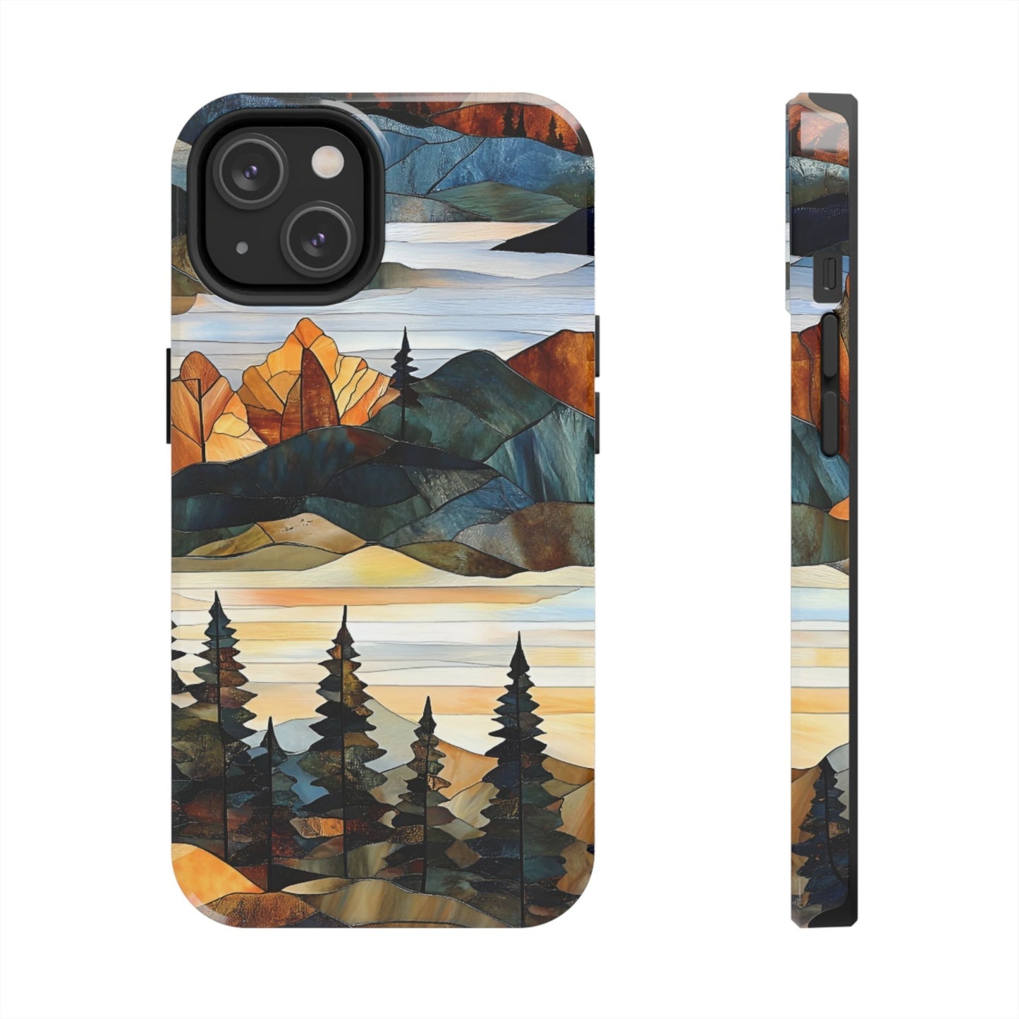 Rustic Forest Stained Glass Phone Case