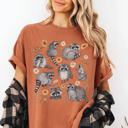 Raccoon Floral T-Shirt