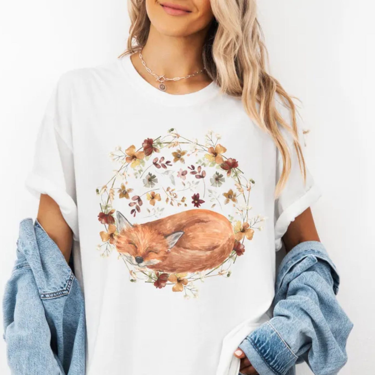 Sleeping Fox Watercolor T-Shirt