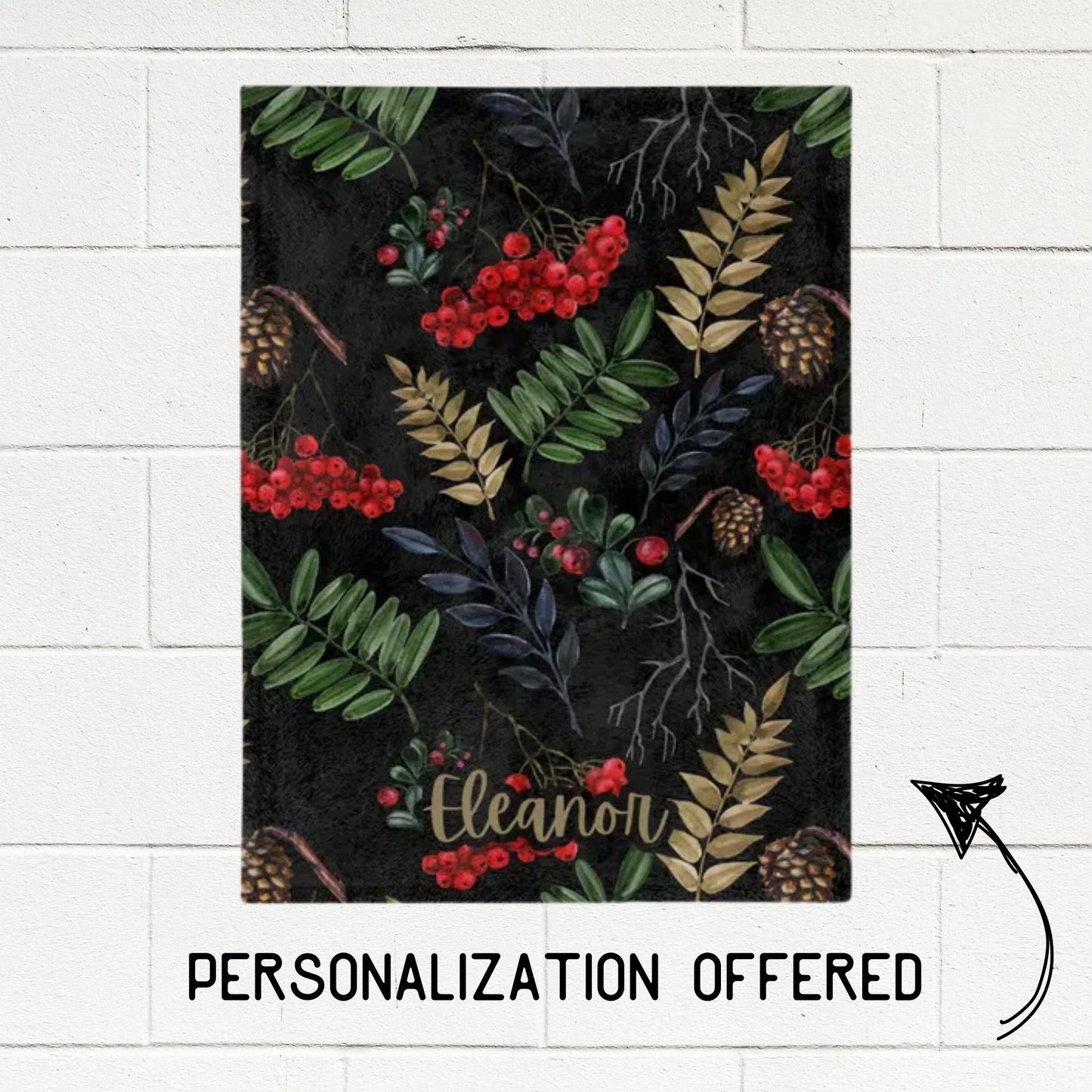Winter Woodland Fleece Throw Blanket
