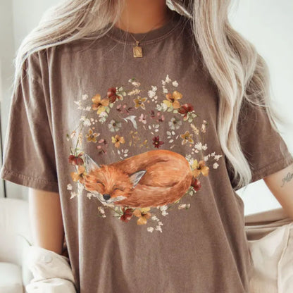 Sleeping Fox Watercolor T-Shirt