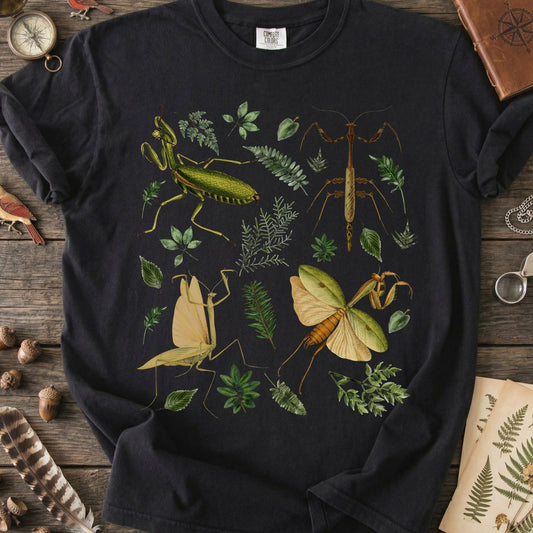 Praying Mantis Botanical T-Shirt