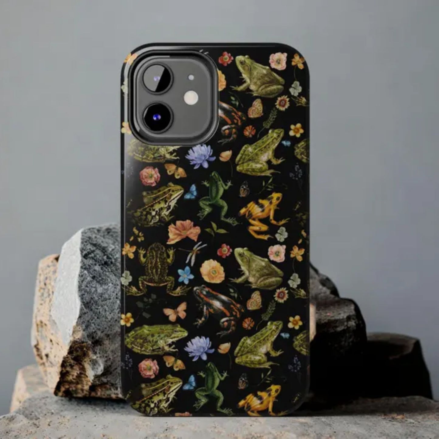 Floral Frog Tough Phone Case