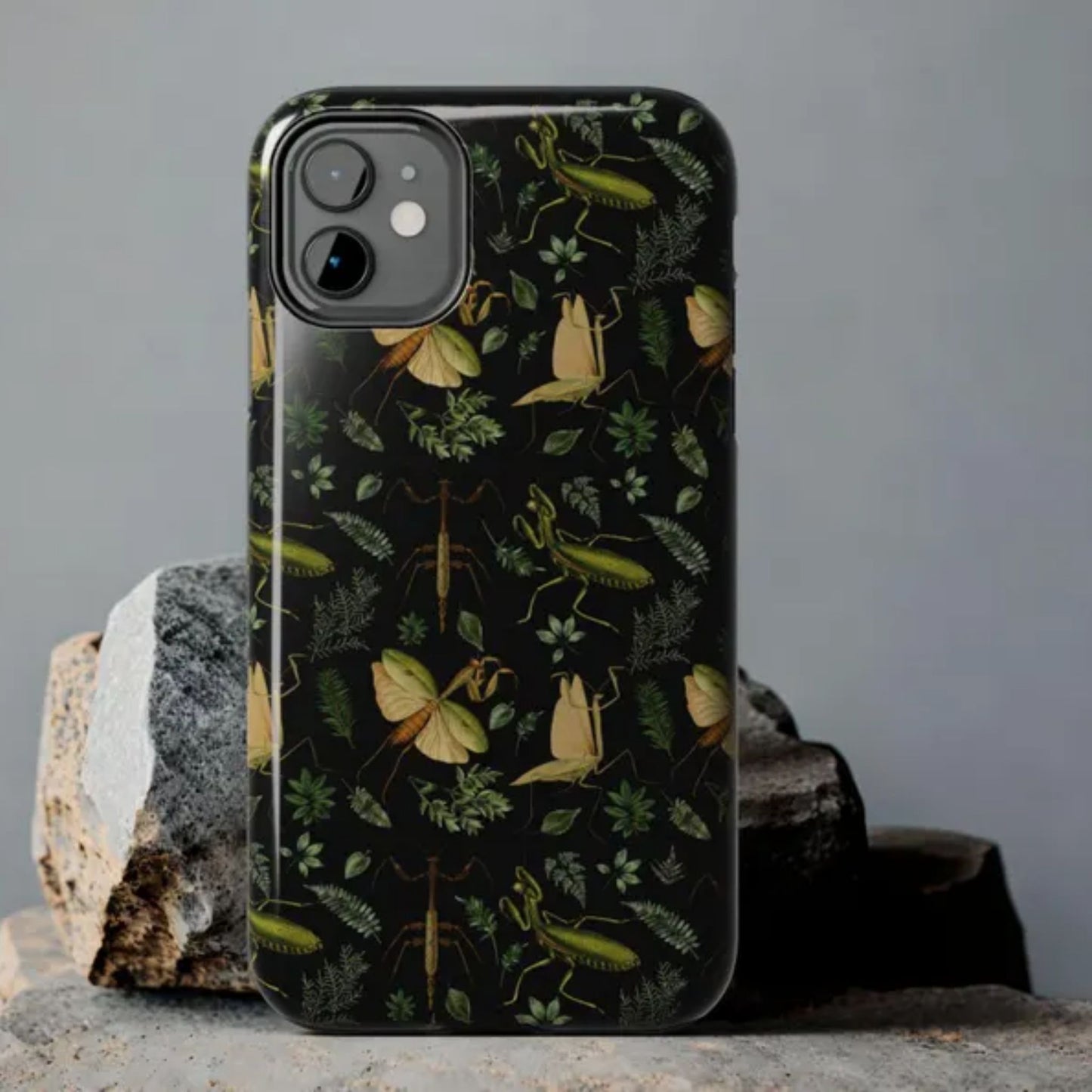 Botanical Praying Mantis Phone Case