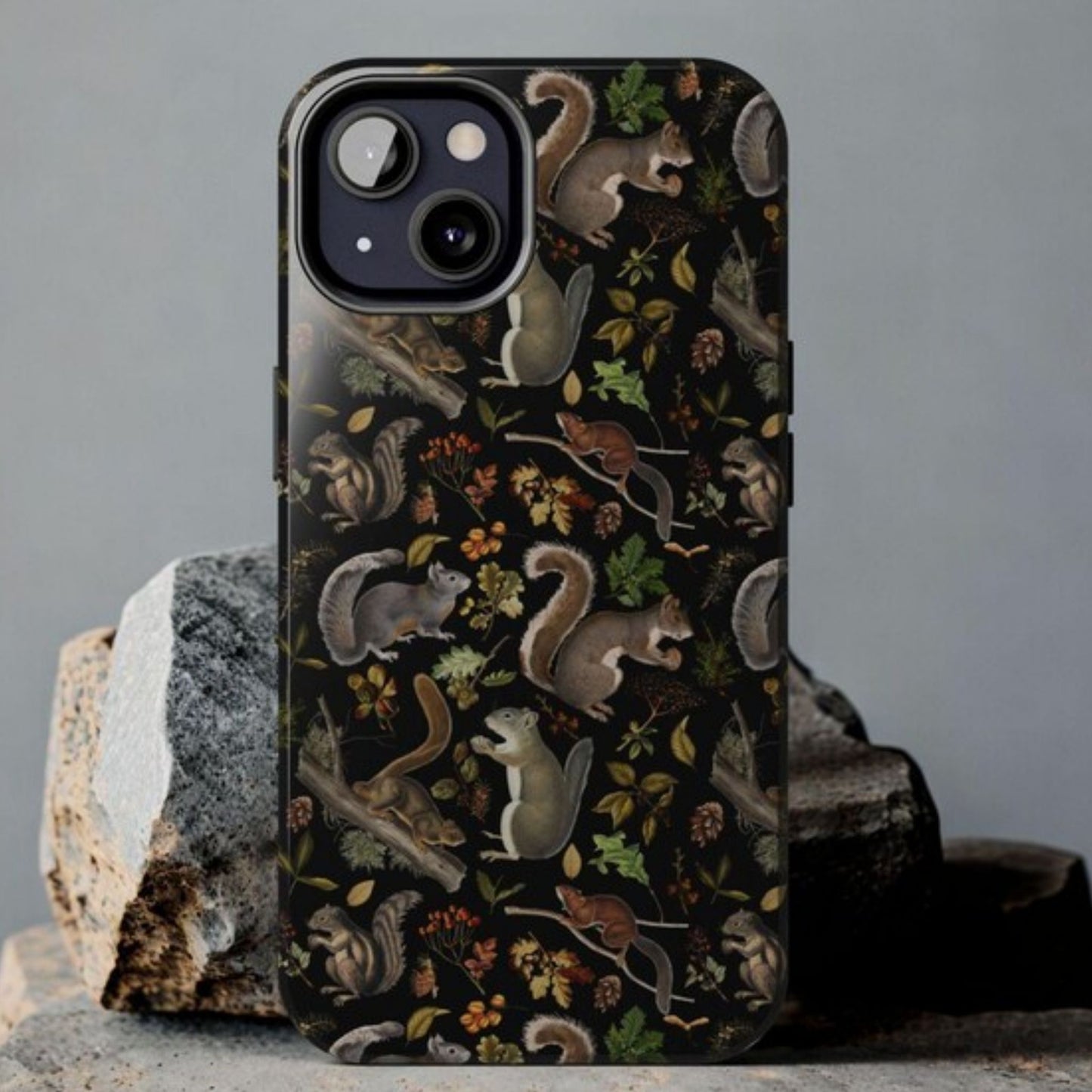 Vintage Squirrels Woodland Tough Phone Case