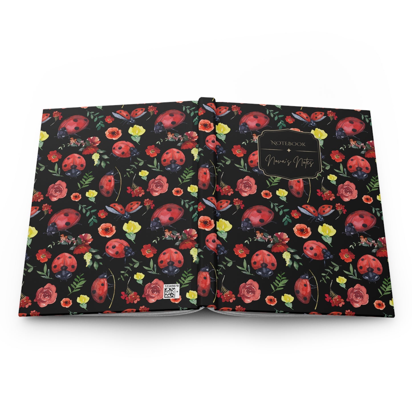 Watercolor Ladybug Personalized Journal