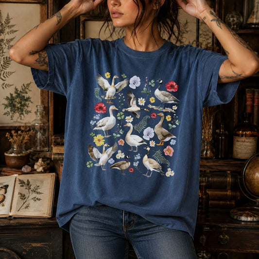Cute Floral Goose T-Shirt