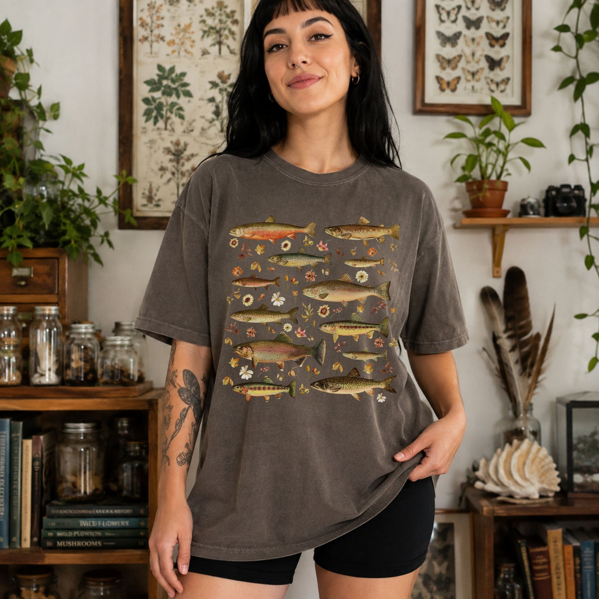 Vintage Trout Botanical T-Shirt