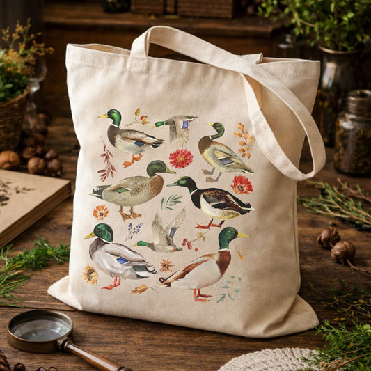 Mallard Duck Canvas Tote