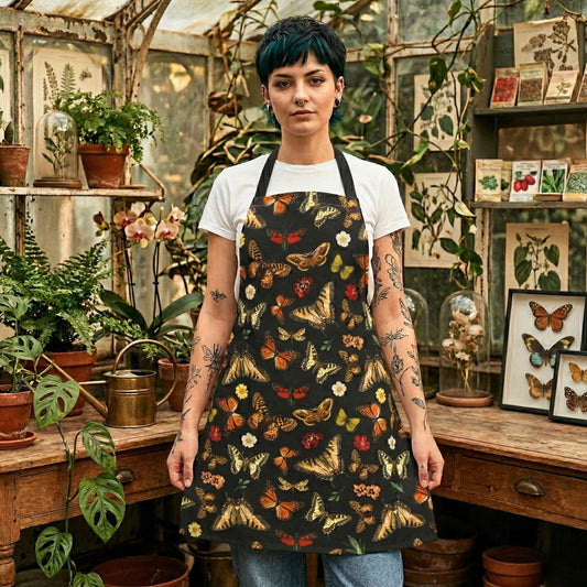 Vintage Butterfly and Moth Apron