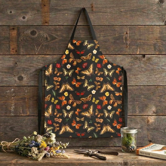 Vintage Butterfly and Moth Apron