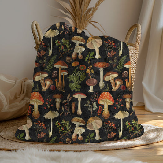 Vintage Botanical Mushroom Blanket