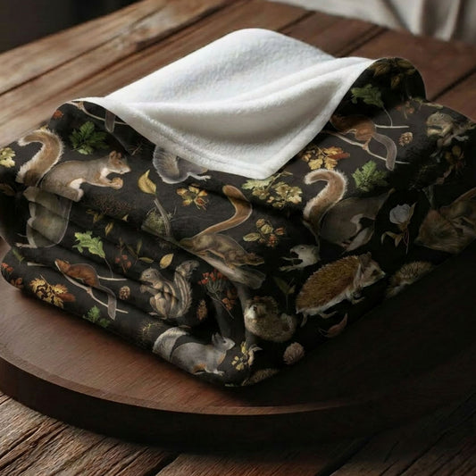 Vintage Squirrel Throw Blanket