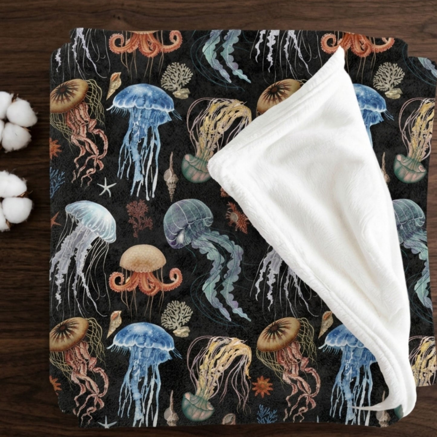 Jellyfish Fleece Throw Blanket