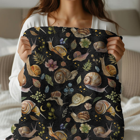 Mystical Snail Fleece Throw Blanket