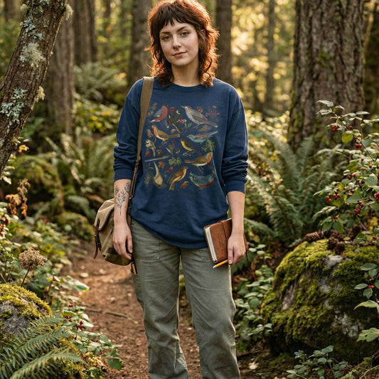 Forest Birds Long Sleeve Tee