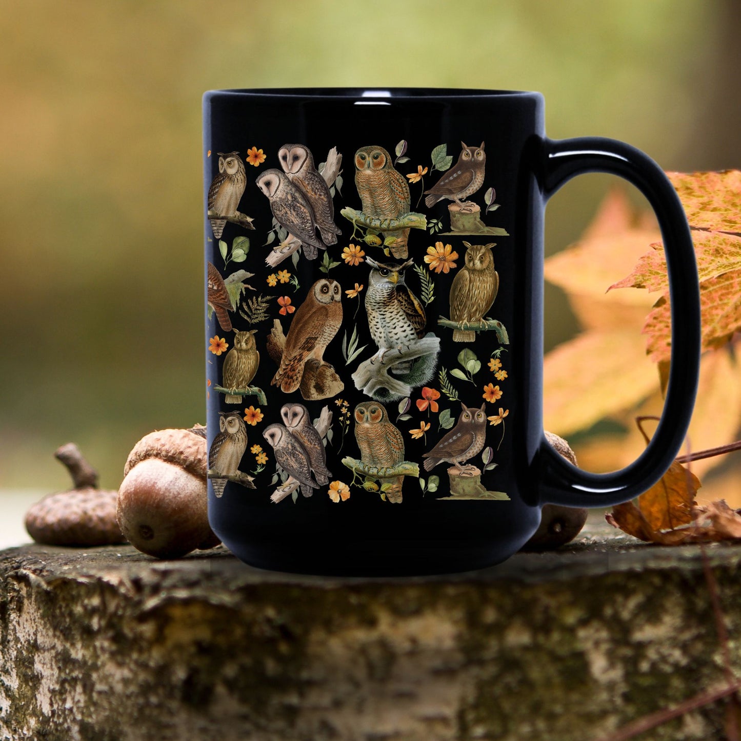 Vintage Owls Coffee Cup