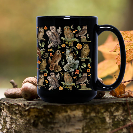Vintage Owls Coffee Cup