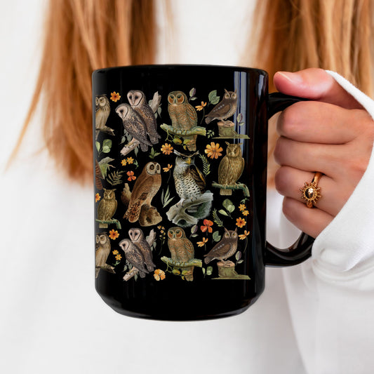 Vintage Owls Coffee Cup
