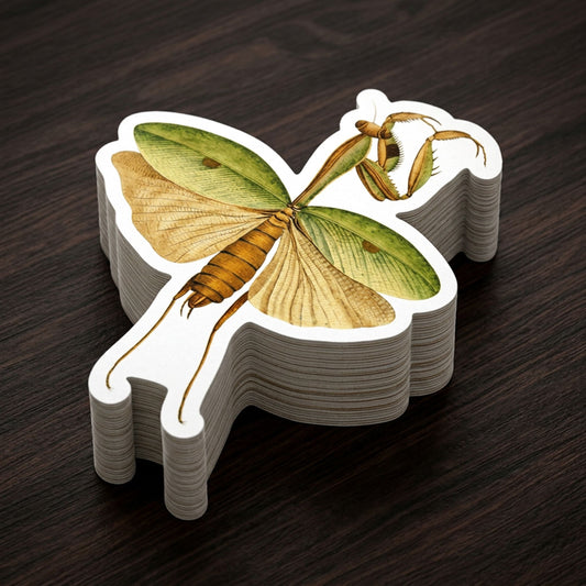Praying Mantis Die Cut Sticker