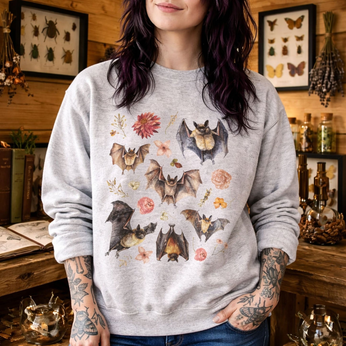 Floral Bats Sweatshirt