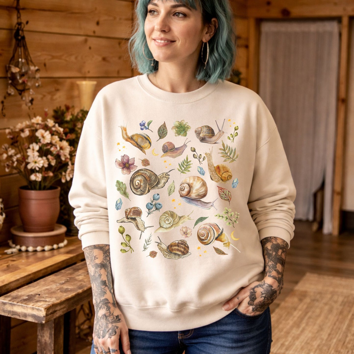 Botanical Snail Sweatshirt