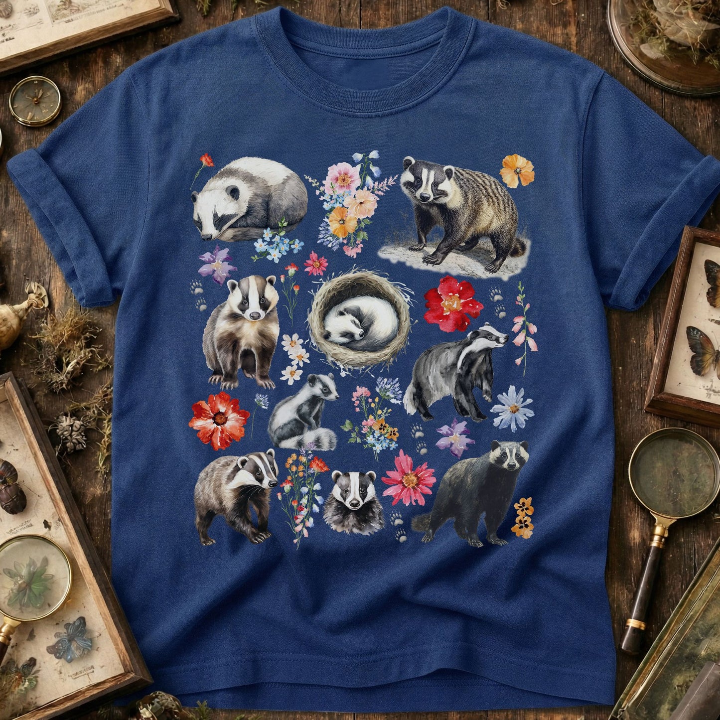 Floral Badger T-Shirt