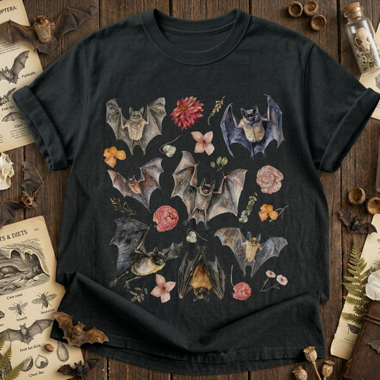 Floral Watercolor Bats T-Shirt