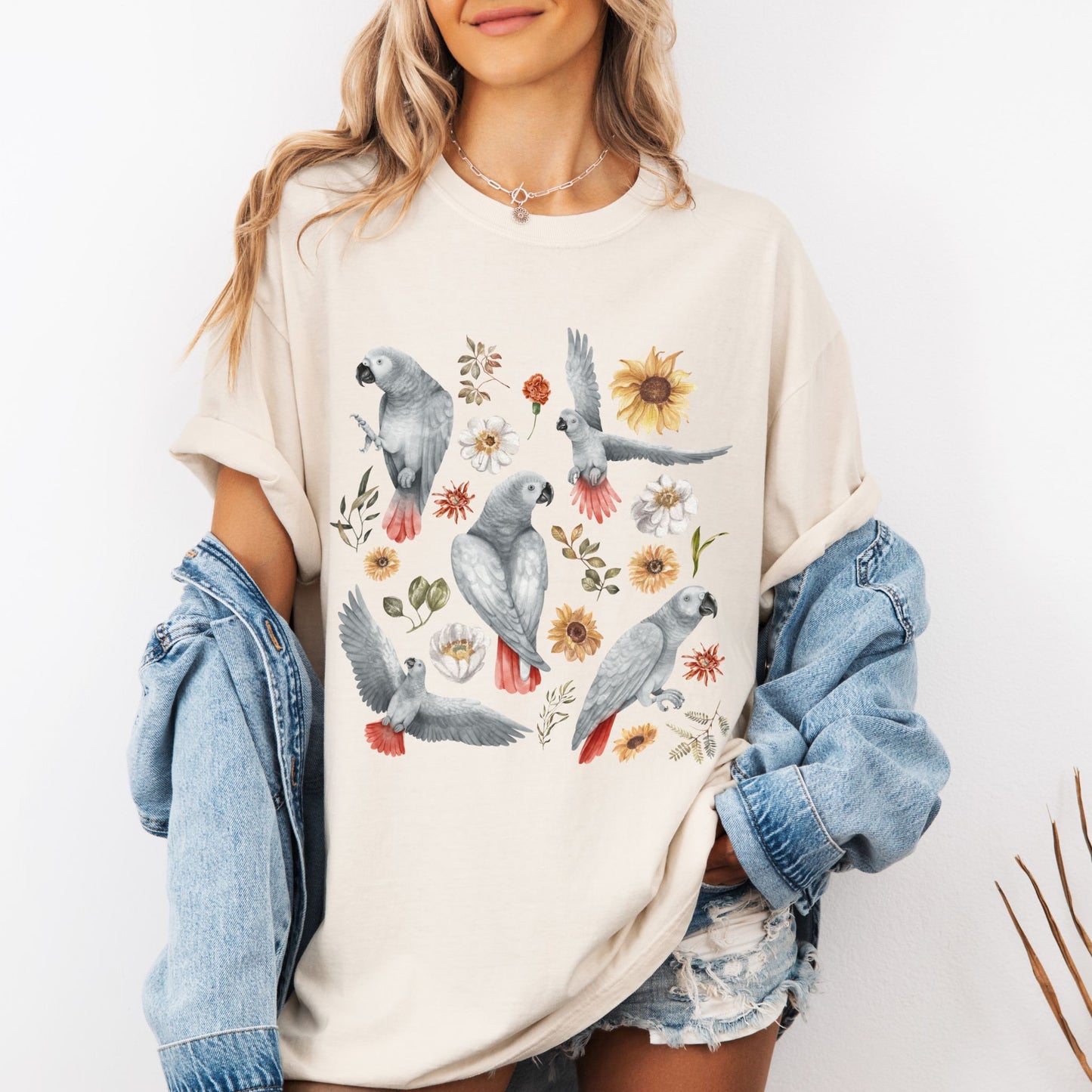 African Grey Parrot T-Shirt