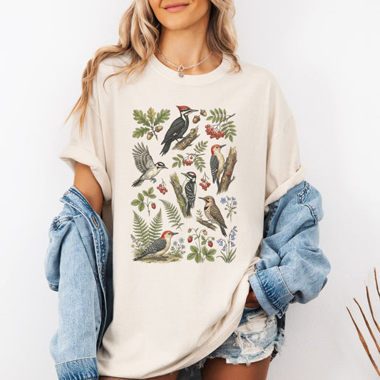 Botanical Woodpecker T-Shirt