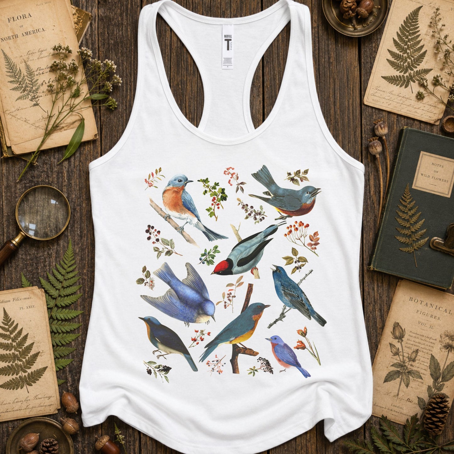 Bluebirds Racerback Tank Top